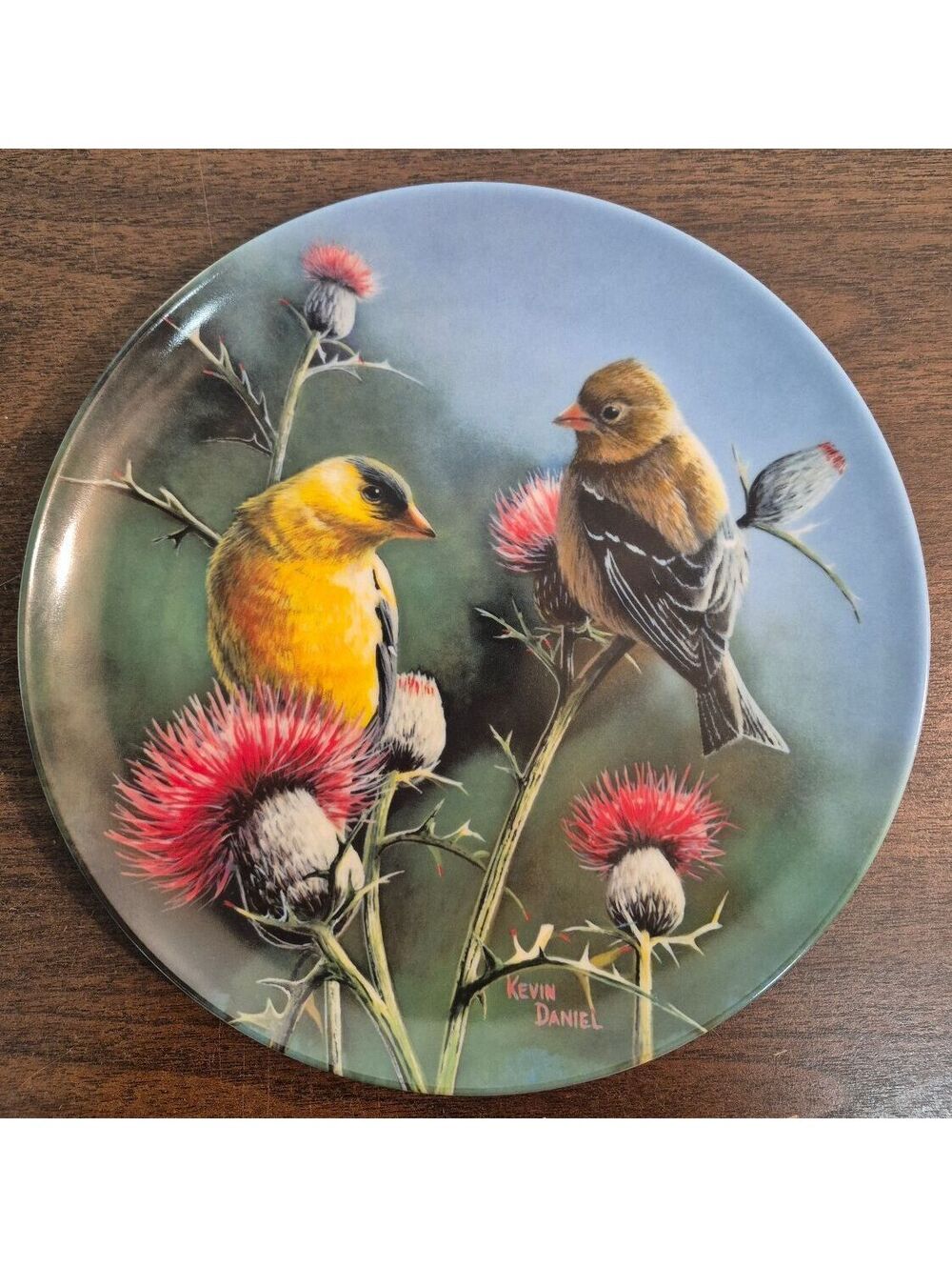 1987 Limited Edition 'The Goldfinch' Collector's Plate by Kevin Daniel